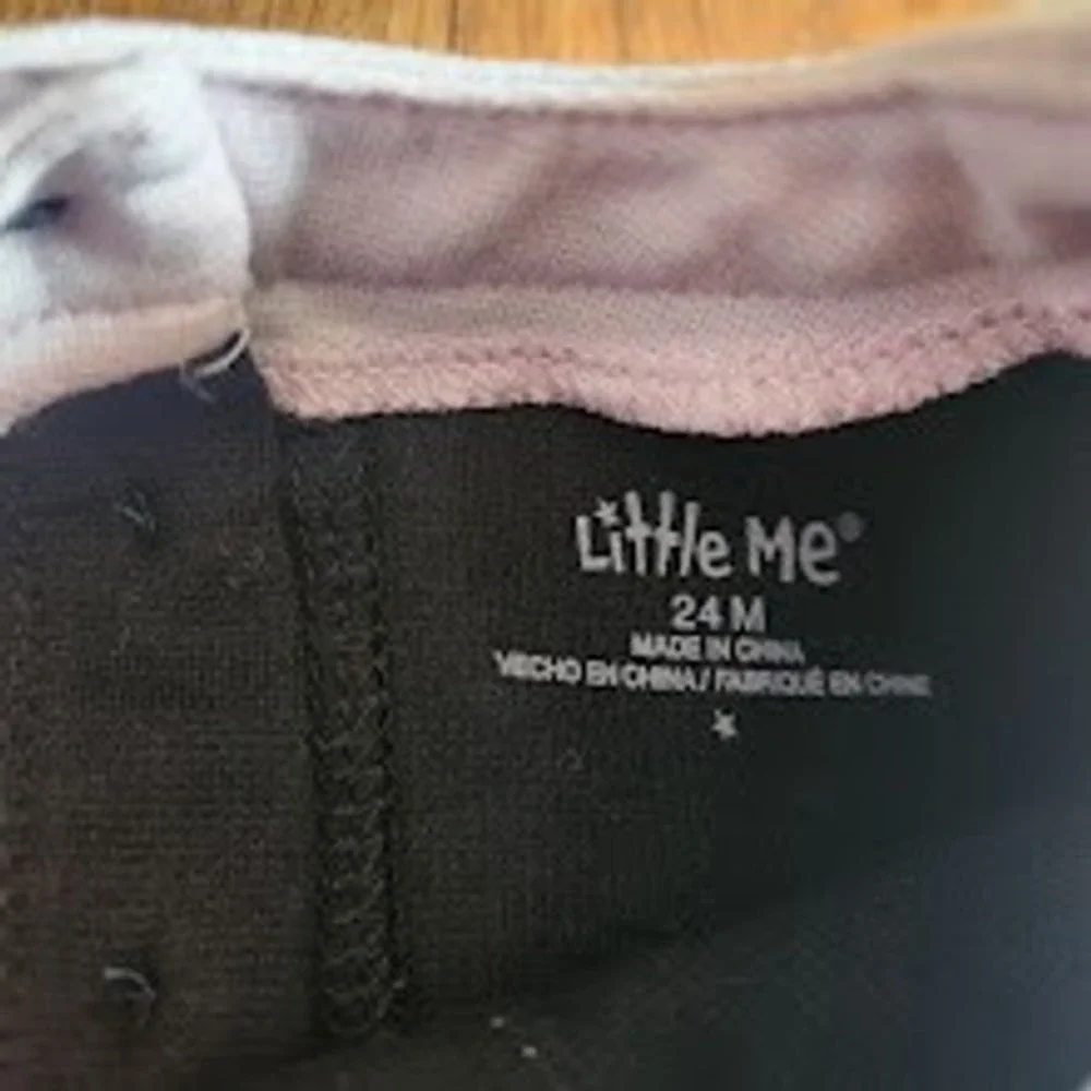 Little Me Toddler Girls Black White Heart Tunic and Leggings 2 Piece Set 24M 552